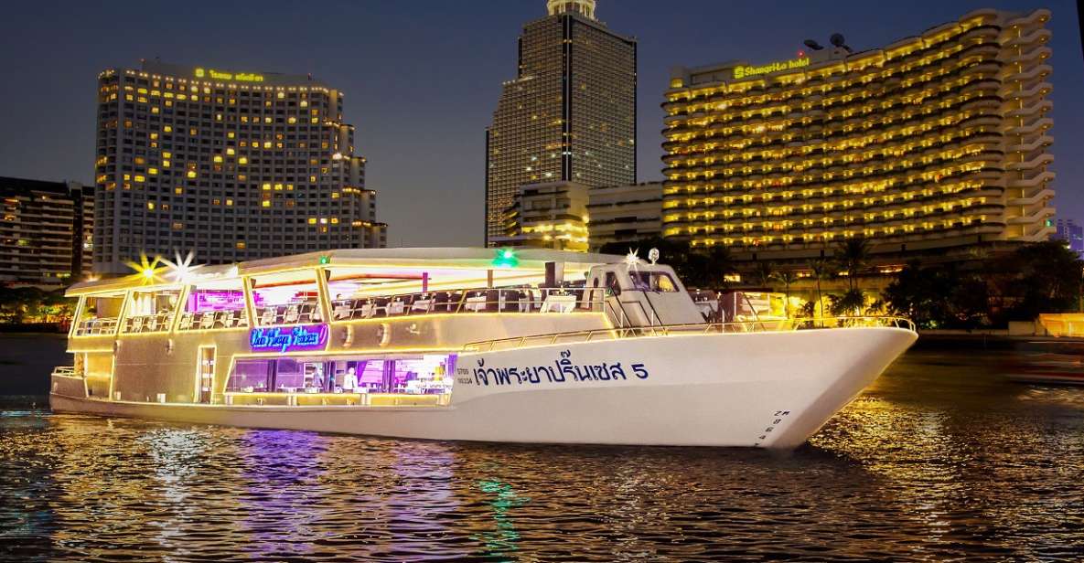 Bangkok: Chao Phraya Princess Dinner Cruise Ticket - Dinner and drinks: buffet choices, heat level, and vegetarian reality