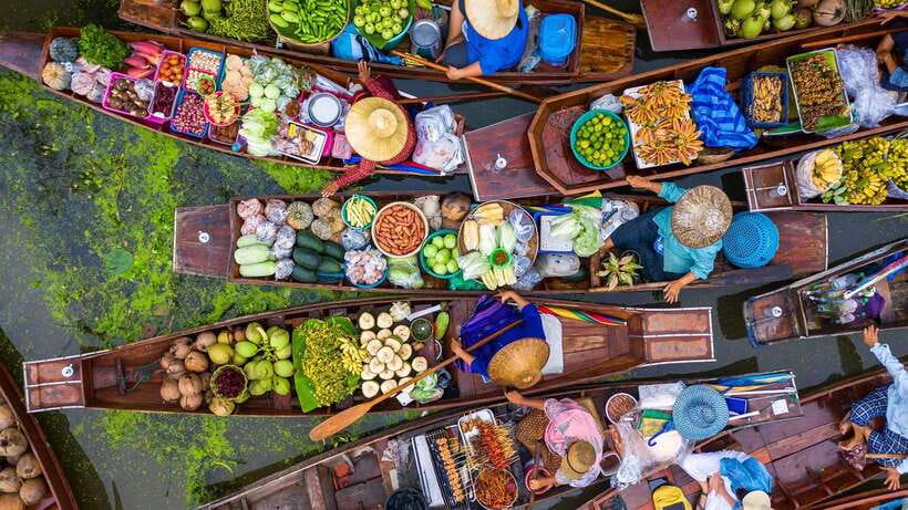 Bangkok: Damnoen Saduak and Train Market with Boat Ride - Damnoen Saduak floating market and the long-tail boat ride
