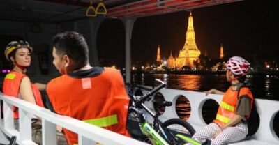 Bangkok: Night Bike Ride and Dinner at a Local Restaurant - Meeting point in Thonburi: find the bikes, then ride with confidence