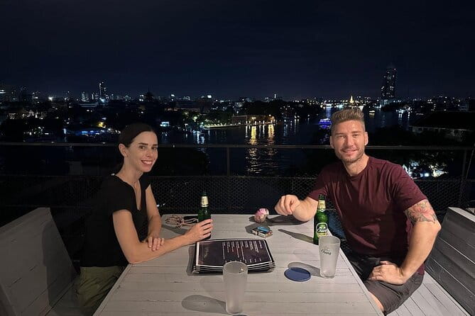 Bangkok Night Food Tour By Tuk Tuk - River Vibe Bar & Restaurant Finish: Drinks and Night Views