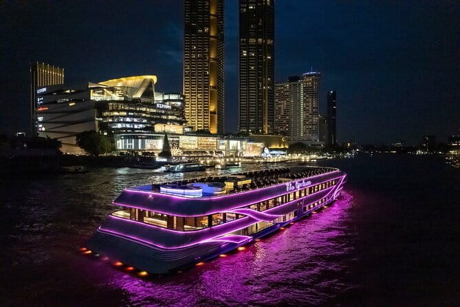 Bangkok Opulence Chao Phraya River Dinner Cruise from ICONSIAM - What happens when you board: assigned seating, but expect a crowd flow