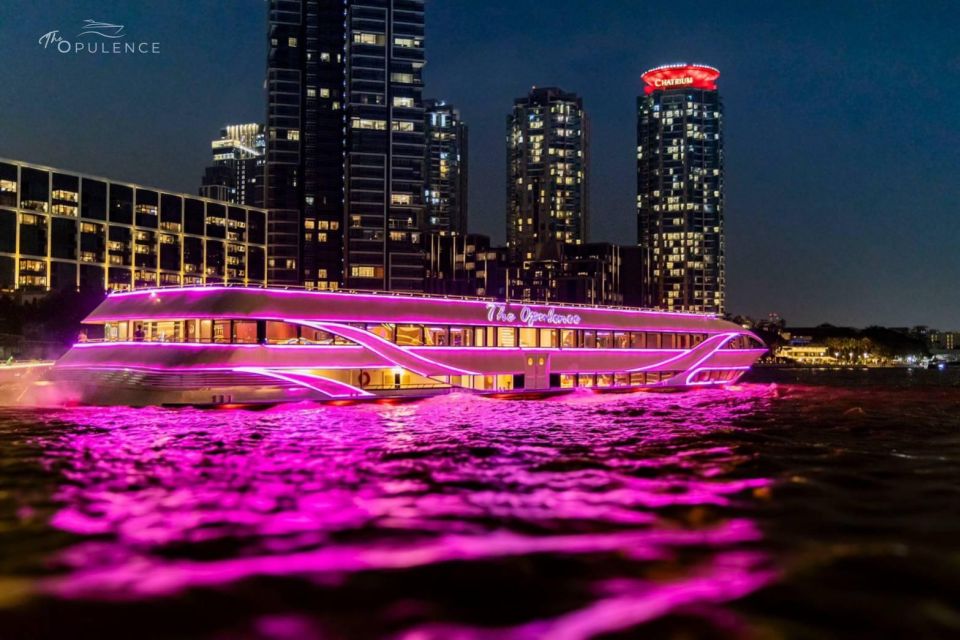 Bangkok: Opulence Luxury Chao Phraya Dinner Cruise - Live Thai Welcome Dance and Music That Can Go Loud