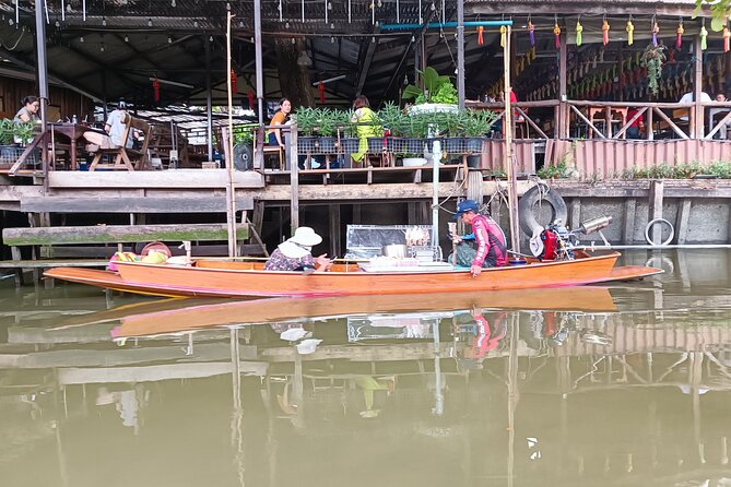 Canals of Bangkok private tour - What happens when you land: temple or market with your guide
