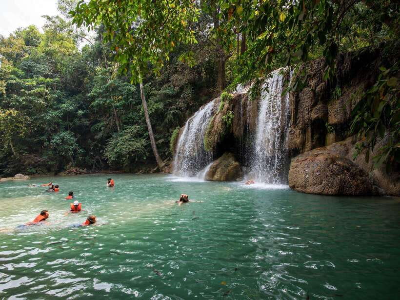 From Bangkok: Erawan Park & Kanchanaburi Small-Group Tour - Bridge Over the River Kwai: walk it, then watch the action