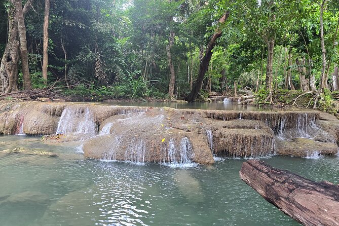 Private Tour to Erawan Waterfall and Boat Tour in Kanchanaburi - Thai lunch with water at a viewpoint: the break you’ll actually use