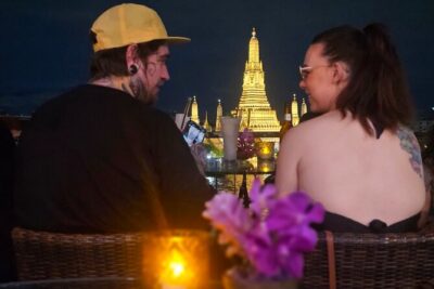 Private Tuktuk Night life in Bangkok (Night Time) - Wat Phra Kaew from the outside: a smart photo stop, not a full visit
