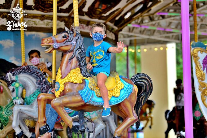 Siam Park Water and Theme Park Bangkok - Amusement Park side: Roller coasters and adventure zones for all ages